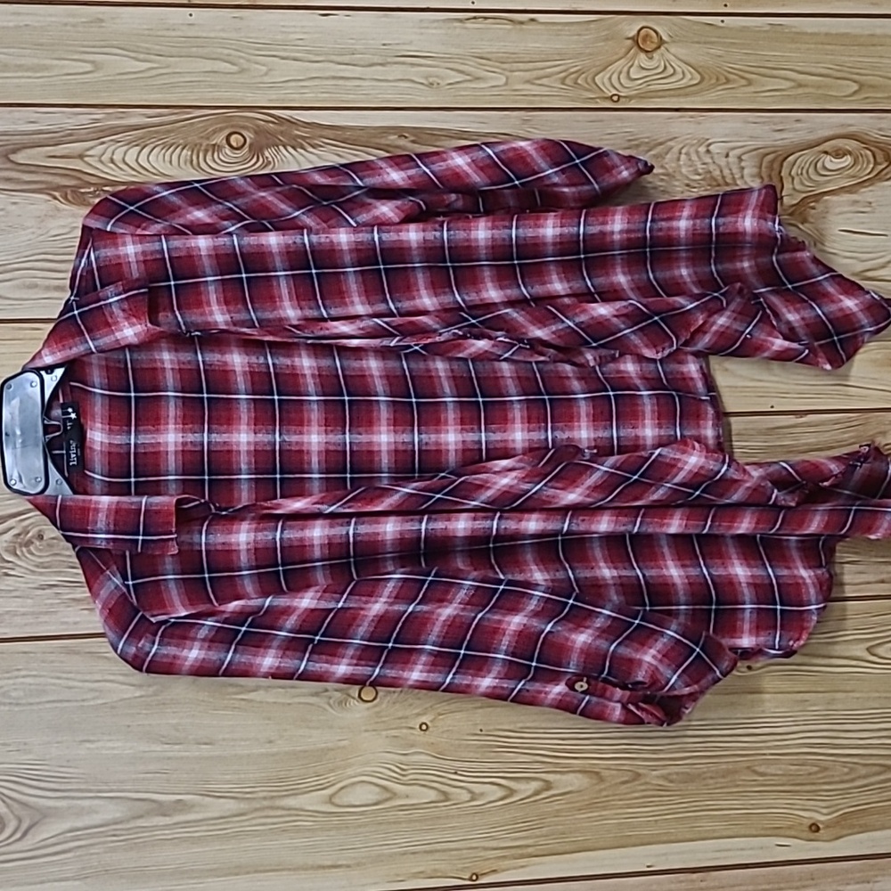 Living Doll Flannel Cardigan (size Junior’s L)